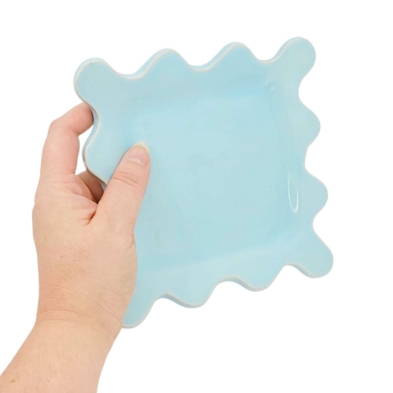 Dish - Square Squiggle Plate (Assorted Colors) by MUD WITCH