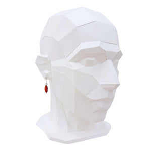 Earrings - Small Single Leaf Drops (Cranberry Persimmon) by Michele A. Friedman