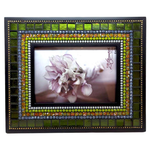 Picture Frame - 5x7in Mosaic Frame in Gecko by Zetamari Mosaic Artworks