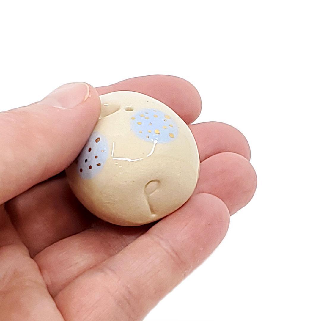 Figurine - Lucky Potato Bud Vase (Single Hole, Sky Blue Cheeks) by The Pottery Parade