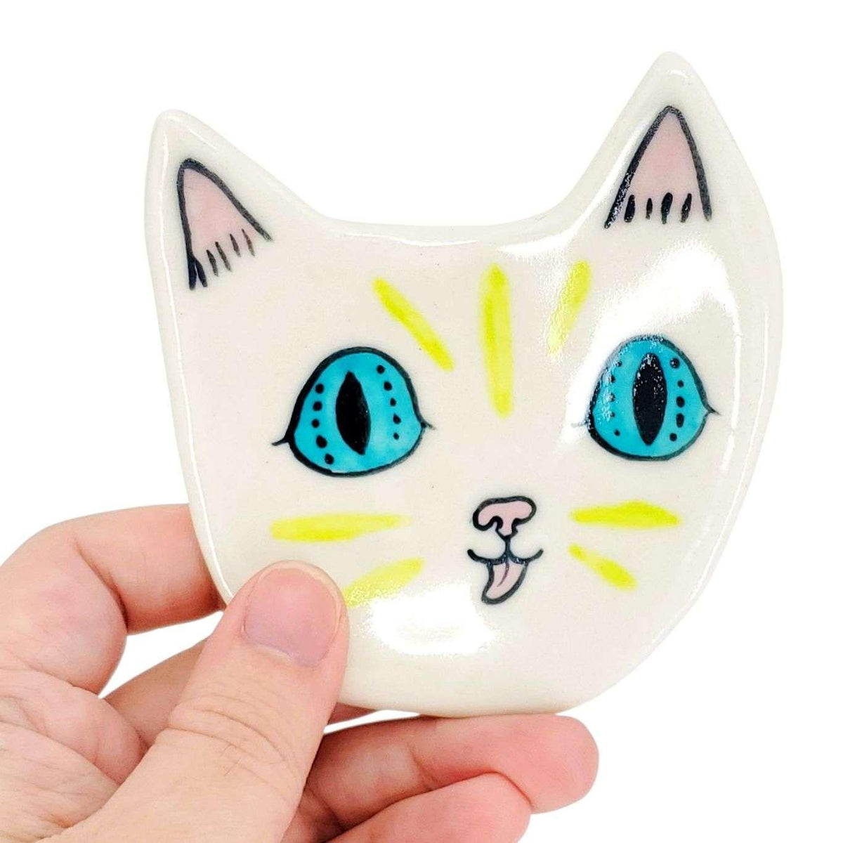 Ring Dish - Wide Eyed Little Tiger (Blue) by Erika Rier