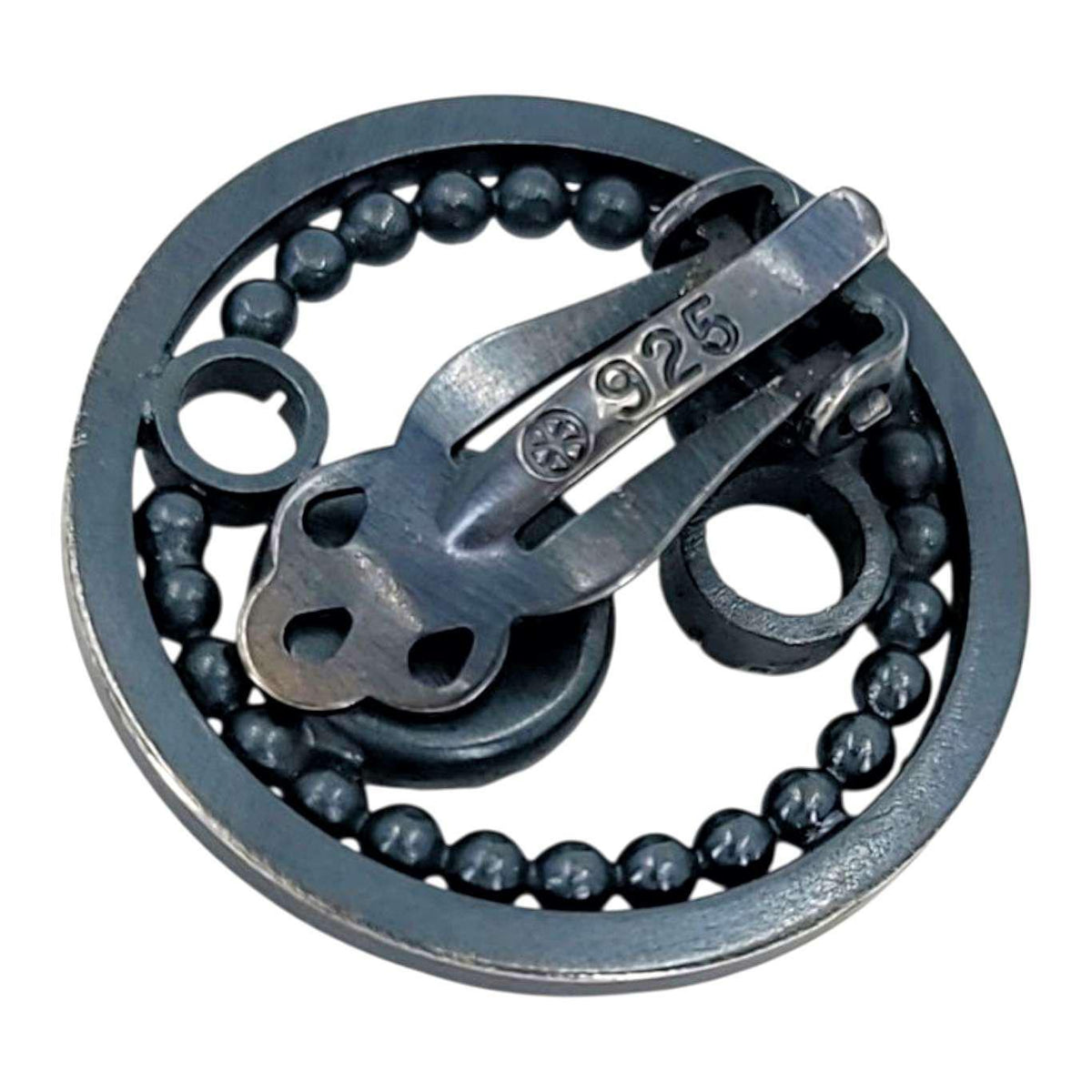 Earrings - Clip On - Pave Circles (Sterling Silver, Diamond) by 314 Studio