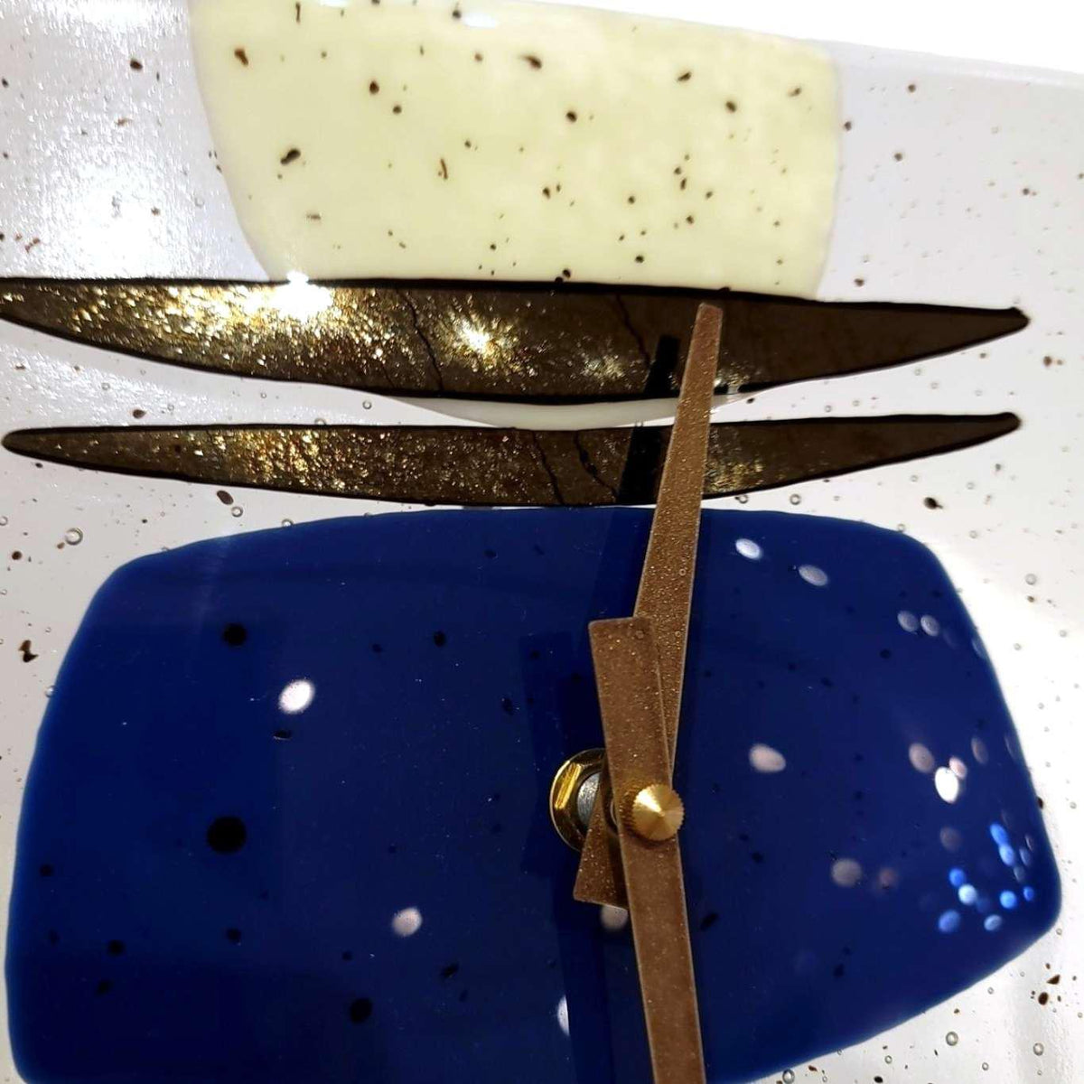 Wall Clock - Mirage (Fused Glass) by Danielle Styles Glass