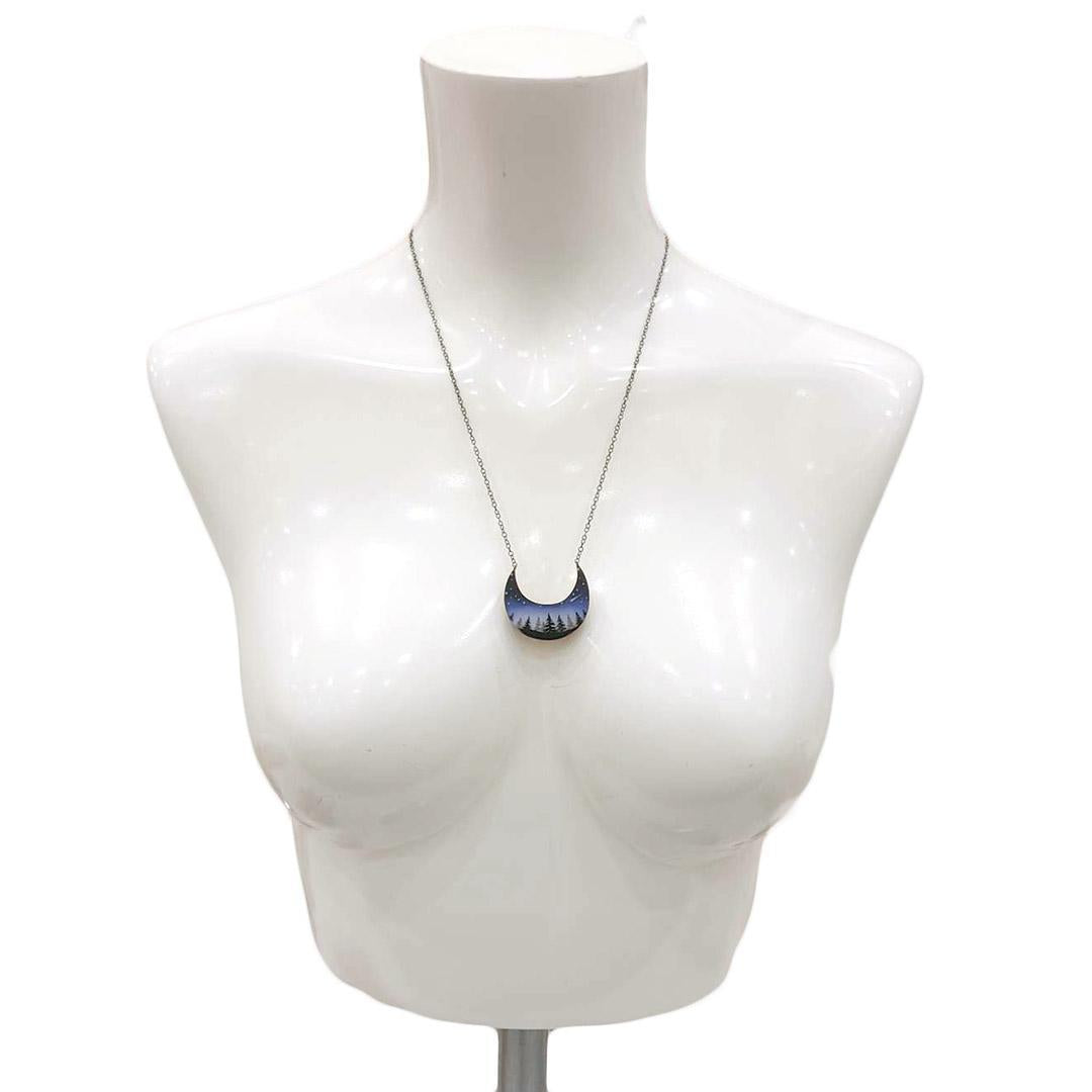 Necklace - Crescent Woods Painted by Fernworks