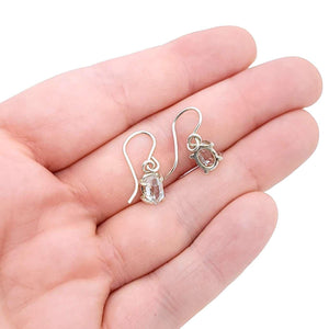 Earrings - Classic Herkimer Drops in Bright Sterling Silver by Storica Studio