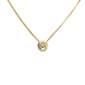 Necklace - Small Aurora in Pink Sapphire and 14k Yellow Gold by Corey Egan