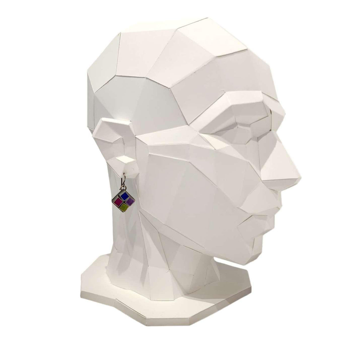 Earrings - Funky Square Tile in Cool by Michele A. Friedman