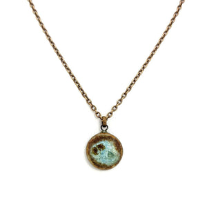Necklace - Mini Circle in Seafoam by Dandy Jewelry