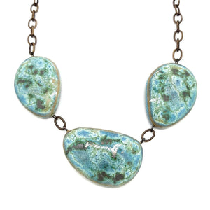 Necklace - Triple Large Gem in Mystic by Dandy Jewelry