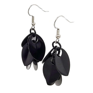 Earrings - Short Leafy Cascade (Black) by Rebeca Mojica