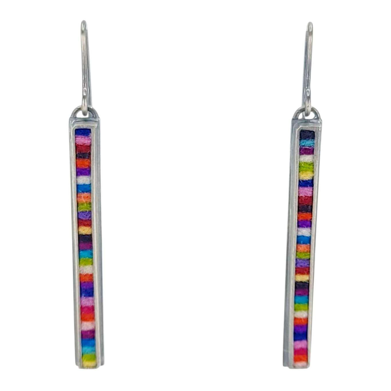 Earrings - Medium Rectangle Drops (Multicolor) by Michele A. Friedman