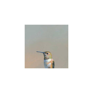 Wall Art - Hummingbird on 6in x 6in Wood Panel by The Mincing Mockingbird
