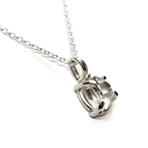Necklace - Vertical Herkimer in Bright Sterling Silver by Stórica Studio