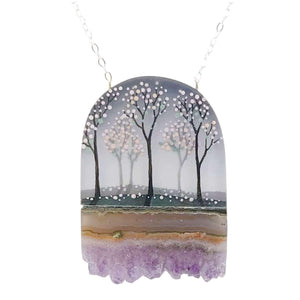 Necklace - Forest Crystal (Blooming Trees Amethyst) by Fernworks