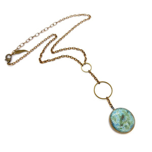 Necklace - Circle Drop in Mystic by Dandy Jewelry