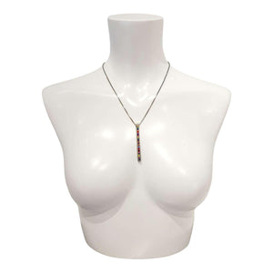 Necklace - Long Rectangle (Multicolor) by Michele A. Friedman