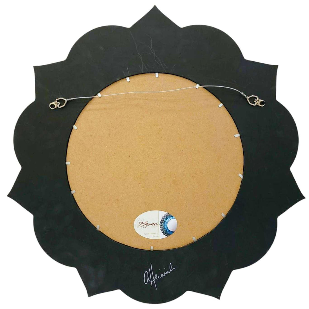 Mosaic Mirror - 21in Mandala (Plum) by Zetamari Mosaic Artworks