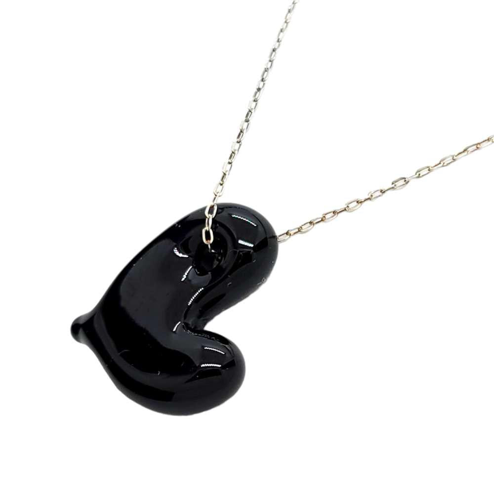 Necklace - Hole in My Heart in Black by Krista Bermeo Studio