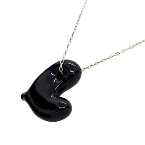 Necklace - Hole in My Heart in Black by Krista Bermeo Studio