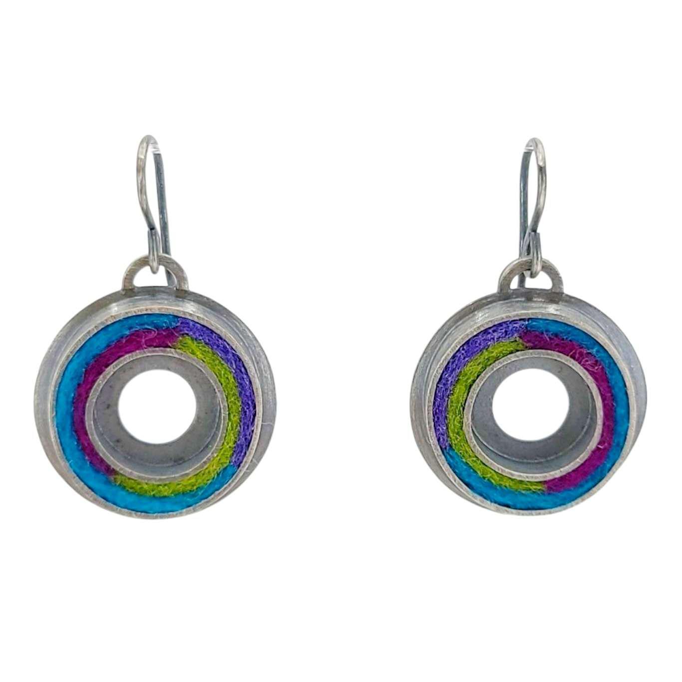 Earrings - Donut Simple Drops (Cool) by Michele A. Friedman