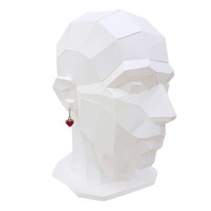 Earrings - Small Heart Drops (Cranberry Red) by Michele A. Friedman