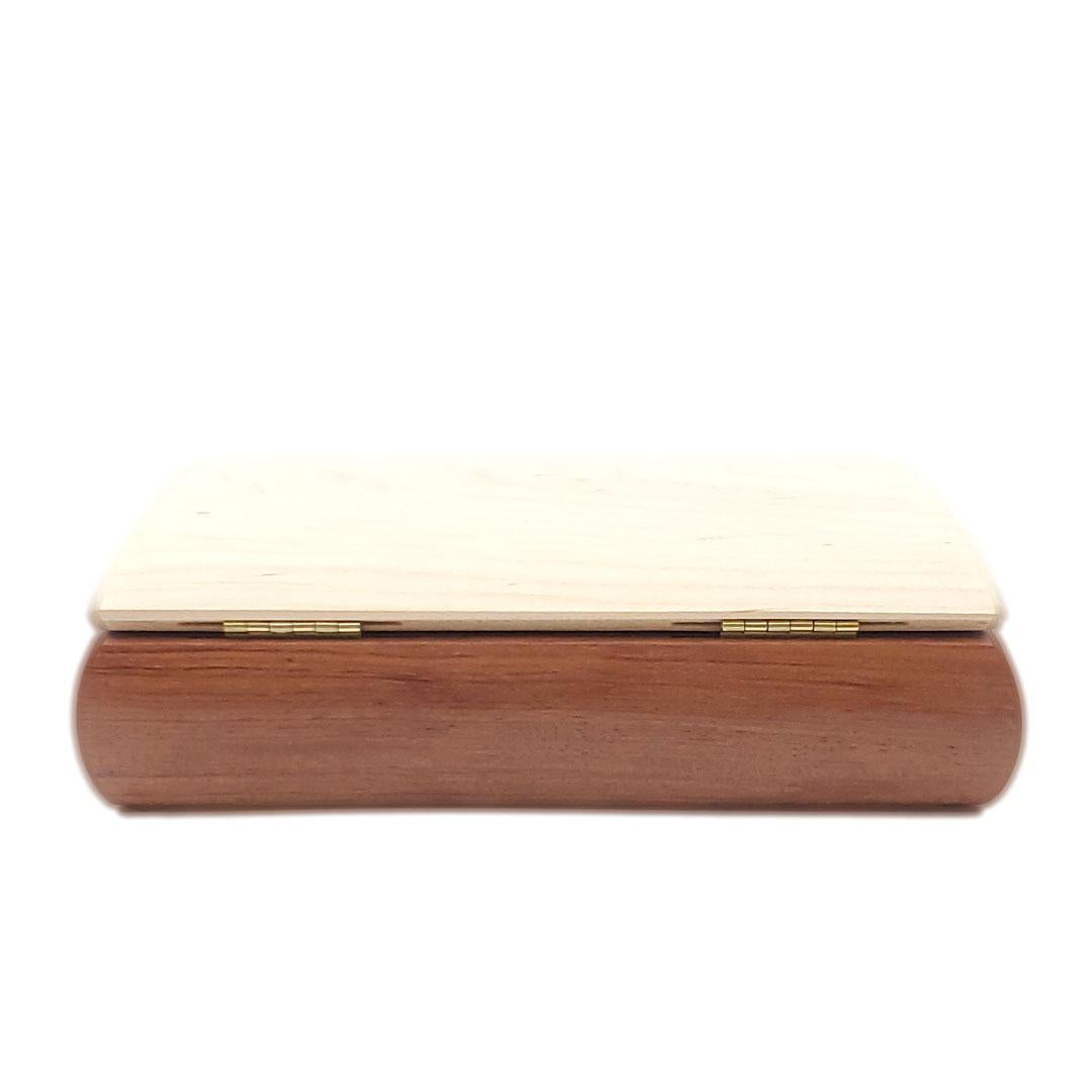 Jewelry Box - Small Tranquility Box (Bubinga, Curly Maple) by Mikutowski Woodworking