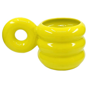 Mug - Acid Green Medium Chubby Donut Mug by MUD WITCH