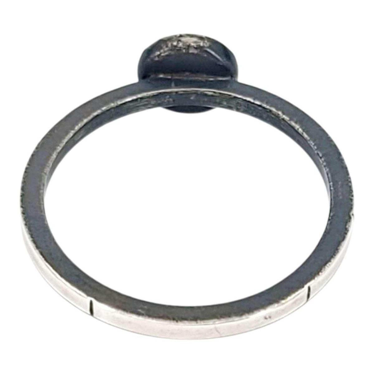 Ring - Size 7.5 - 6mm Pave Diamond Notched Band (Sterling Silver, Diamond) by 314 Studio