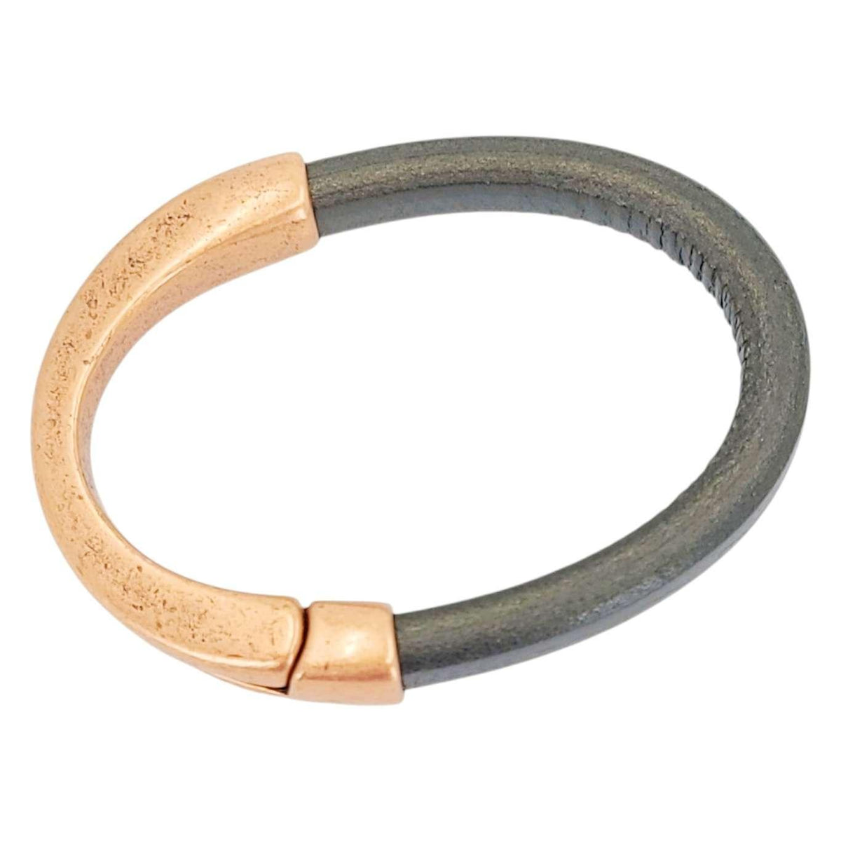 Bracelet - Olive Champagne Leather Breakaway (Assorted Metals) by Diana Kauffman Designs