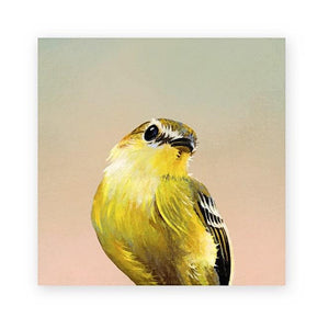 Wall Art - Flycatcher on 4in x 4in Wood Panel by The Mincing Mockingbird