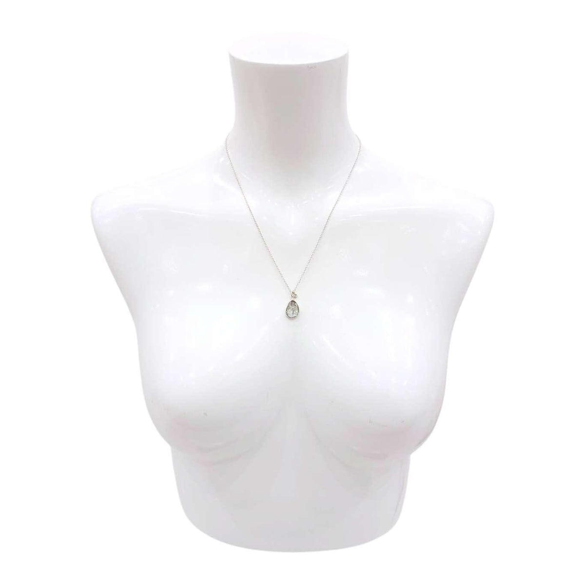 Necklace - Theia (Moss Aquamarine, Diamond, Sterling Silver) by Corey Egan