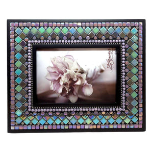 Picture Frame - 5x7in Mosaic Frame in Verbena by Zetamari Mosaic Artworks