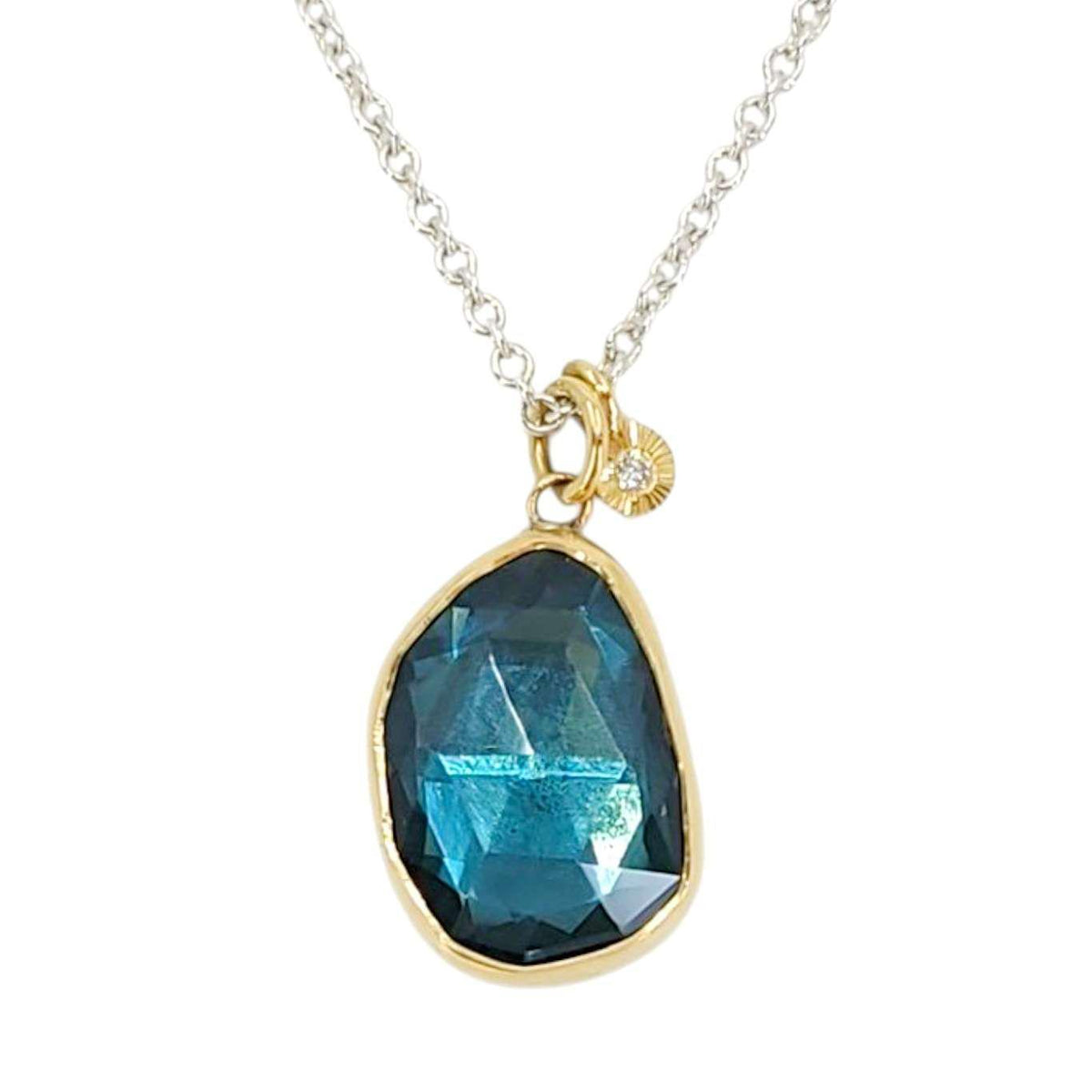 Necklace - Theia (London Blue Topaz, 14k Gold, Sterling Silver) by Corey Egan