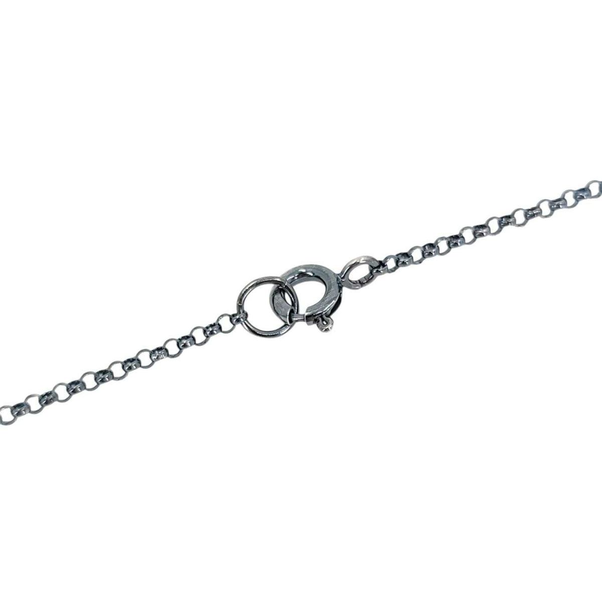 Necklace - Vine Textured Reversible Circle Pendant (Blue Diamond, Sterling Silver) by Taviametal