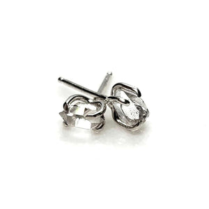 Earrings - Classic 5-6mm Herkimer Studs in Bright Sterling Silver by Stórica Studio