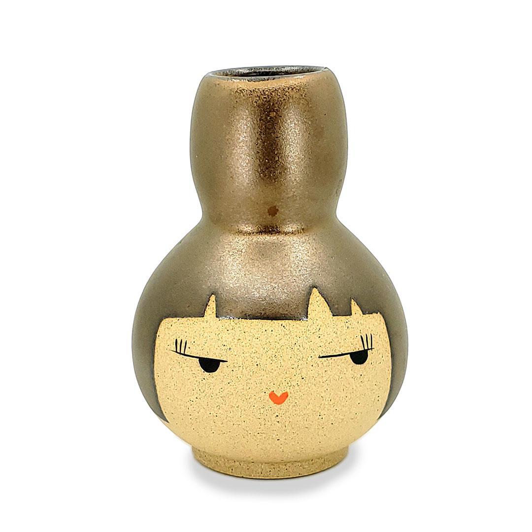 Vase - Side Eye Buddy (Bronze Hair) by Jennifer Fujimoto