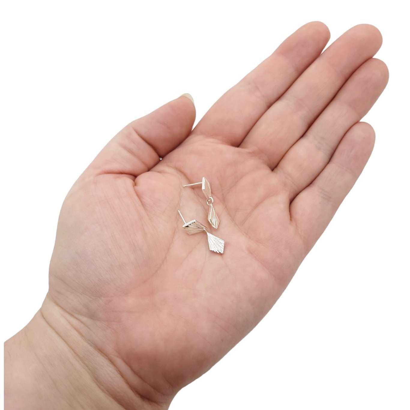 Earrings - Double Flame Dangles (Sterling Silver) by Corey Egan