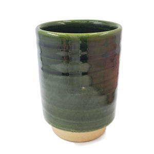 Cup - Large Green Seto-Yaki Oribe by Asemi Co.