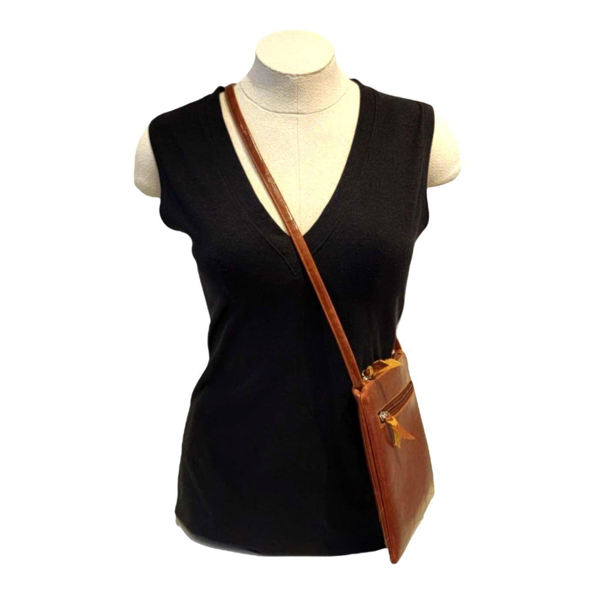 Bag - Cha Cha Tall Adjustable Small Cross Body (Ale Brown) by Crystalyn Kae