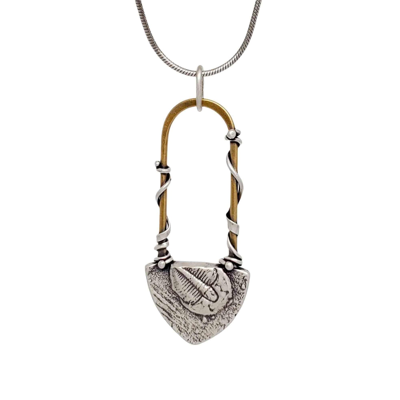 Necklace – Embedded Tectonic Pendant by Una Barrett
