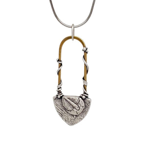 Necklace – Embedded Tectonic Pendant by Una Barrett
