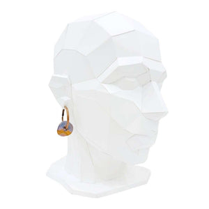 Earrings - Ceramic Ring Hoops (Blue Copper) by Diana Kauffman