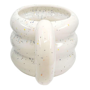 Mug - White Funfetti Medium Chubby Donut Mug by MUD WITCH