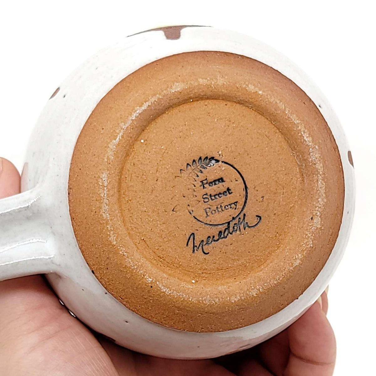 Mug - Mid-Century Modern in White and Yellow by Fern Street Pottery