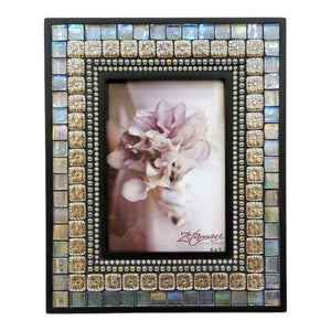 Mosaic Picture Frame - 5x7in (Moonlight Shimmer) by Zetamari Mosaic Artworks