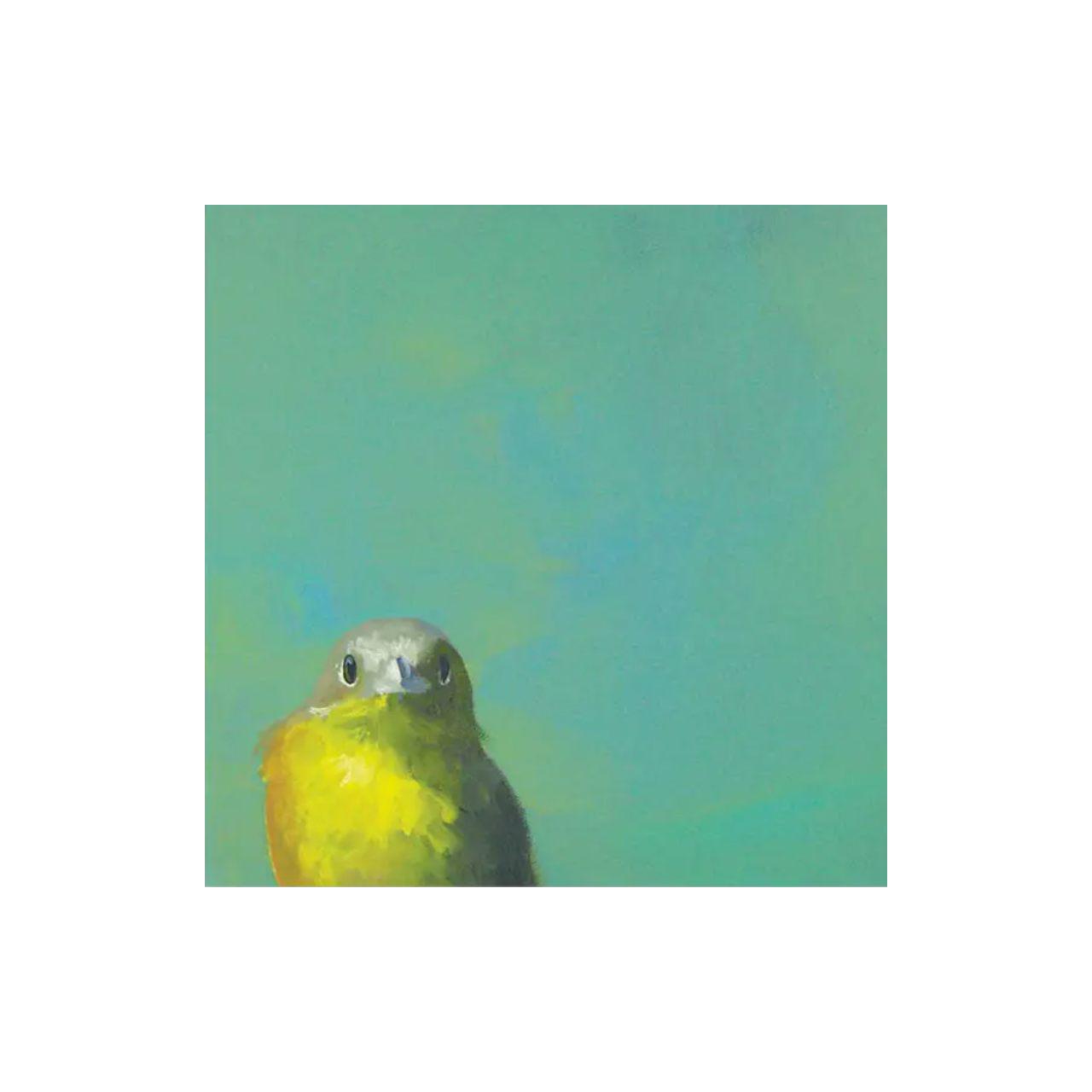 Wall Art - Yellow Bird on 8in x 8in Wood Panel by The Mincing Mockingbird
