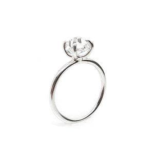 Ring - Size 5,6,7 - Classic Vertical Herkimer in Bright Sterling Silver by Storica Studio