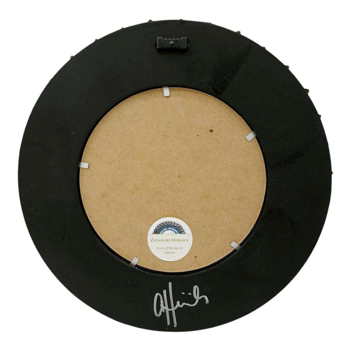 Mosaic Mirror - 10in Round (Woodland Shimmer) by Zetamari Mosaic Artworks