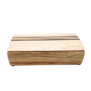 Jewelry Box - Small Treasure Box (Curly Maple, Shedua) by Mikutowski Woodworking