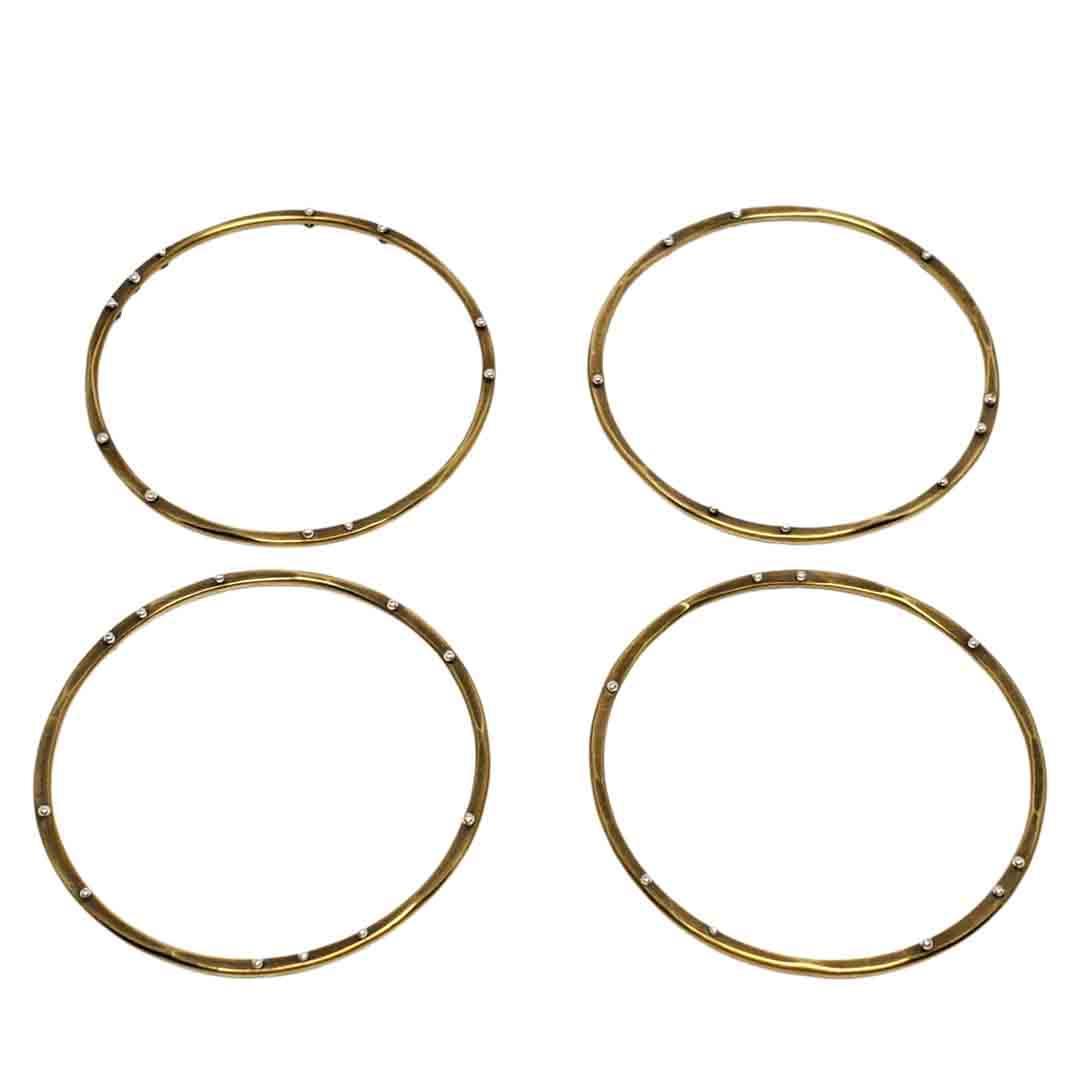 Bracelet – Heat Riveted Bangle in Brass by Una Barrett